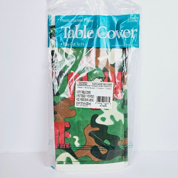 Vintage 1990's GI Joe Party Supplies, Table Cloth, Banner, Tabletop Centerpiece - Picture 3 of 6